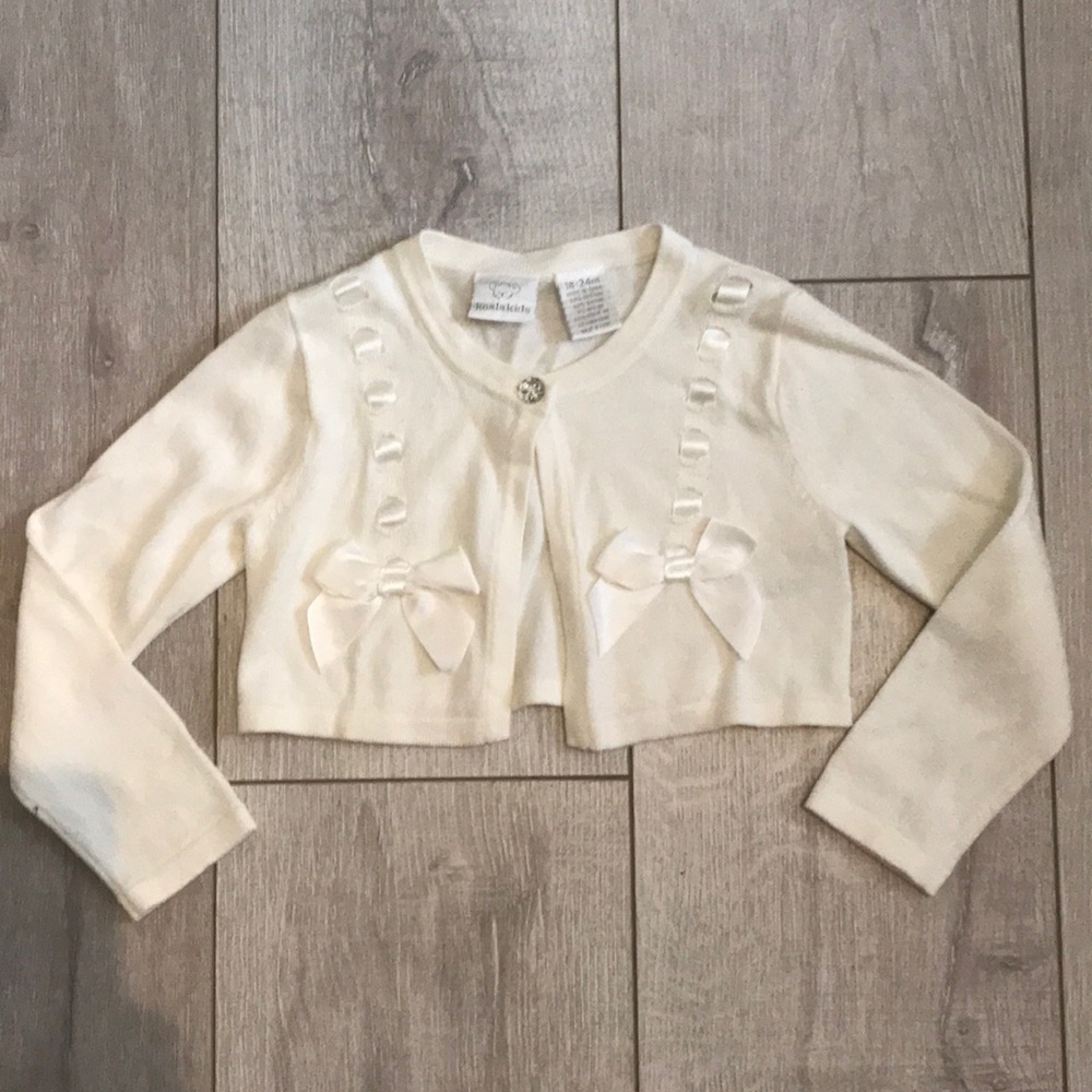 Koala kids sweater with ribbon detail